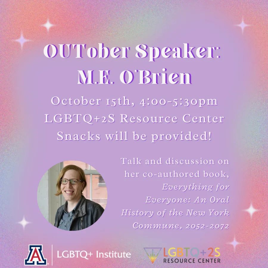 "OUTober Speaker M.E. O'Brien"