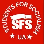 University of Arizona students for socialism red and white logo.