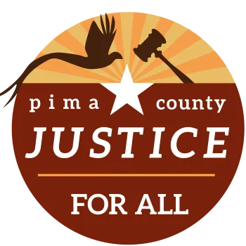 Pima County Justice For All full color round logo.