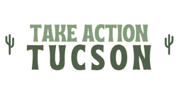Take Action Tucson green horizontal logo.